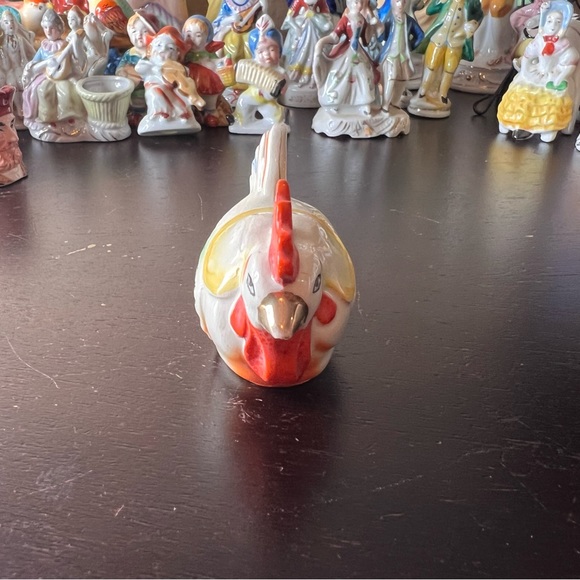 Vintage 1940's Made in Occupied Japan mioj Porcelain Salt & Pepper Rooster - Picture 2 of 5